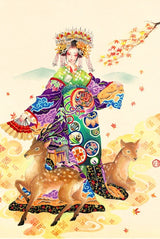 Oriental Deer and Lady