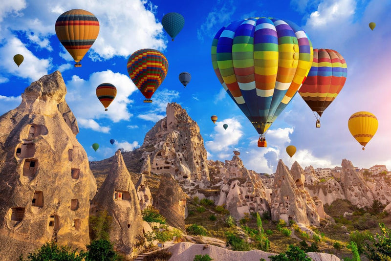 Colorful Hot Air Balloons Over Cappadocia