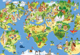Funny Cartoon Animal Map of the World