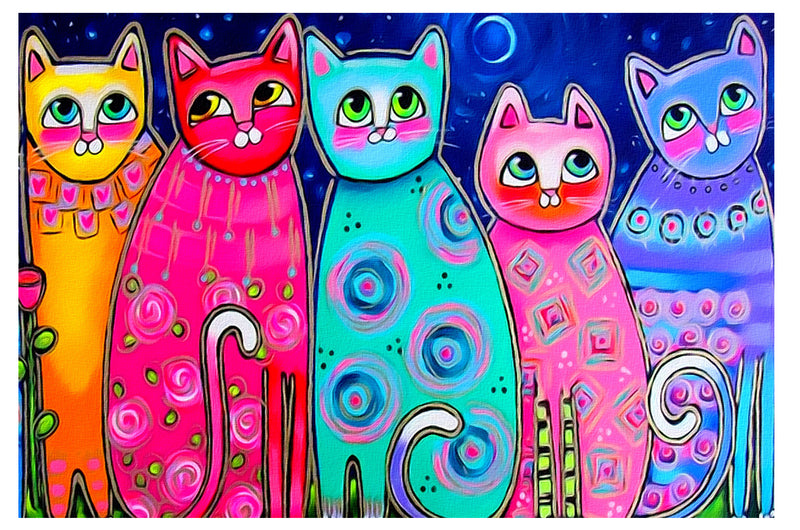 Colorful Cats Art