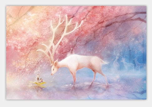 Dreamy Pink Deer