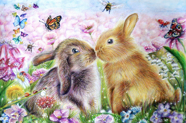 Rabbits Kissing