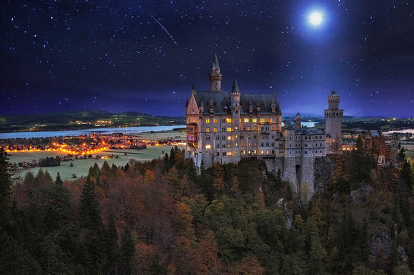 Neuschwanstein Castle at Night