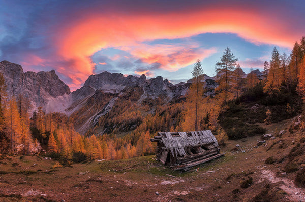 Autumn Sunset in the Mountains