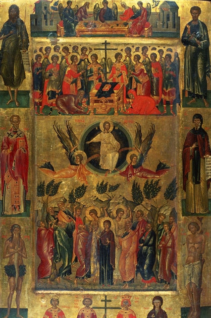 Ascension of Christ with The Hetoimasia