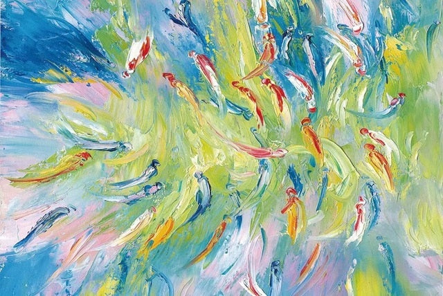 Abstract Painting of Fishes
