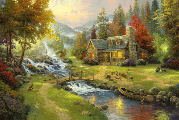 Mountain Paradise by Thomas Kinkade