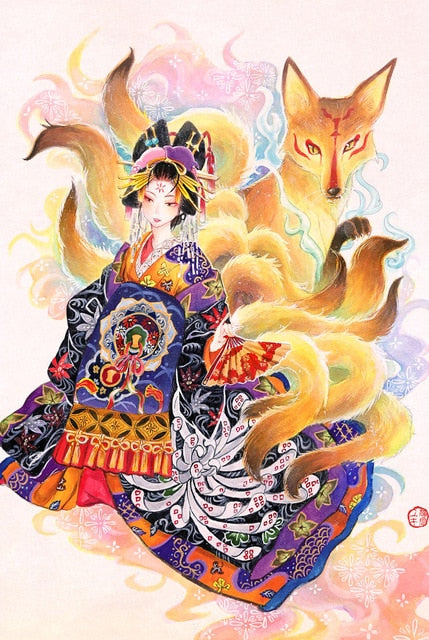Oriental Fox and Lady
