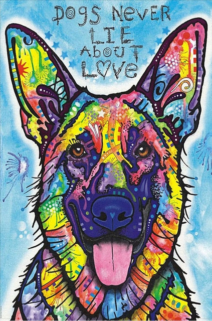 Colorful Dog Painting