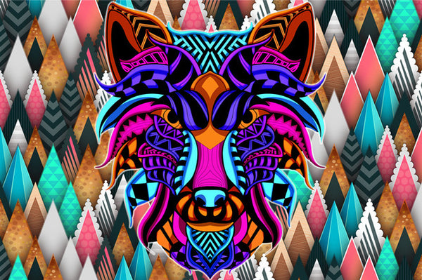 Wolf Head Abstract