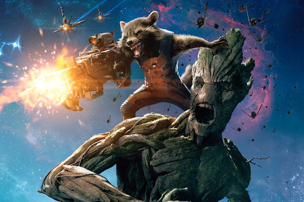 Groot and Rocket Raccoon
