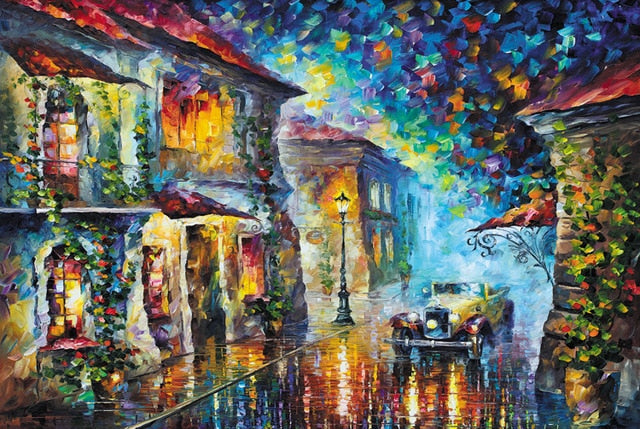 The Streets at Night by Leonid Afremov